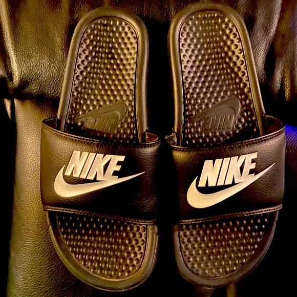 Nike Other - black and white nike slides